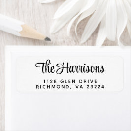 Modern stijlvol Script Return-adres Etiket