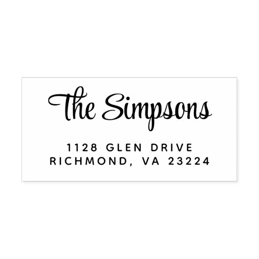 Modern stijlvol Script Return-adres Rubberstempel (Afrduk)
