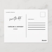 Modern stijlvol script Sla de datum op Briefkaart (Achterkant)
