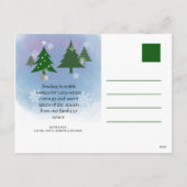 Modern Stijlvol Script Snowman Sneeuwvlokken Kerst Feestdagenkaart (Achterkant)