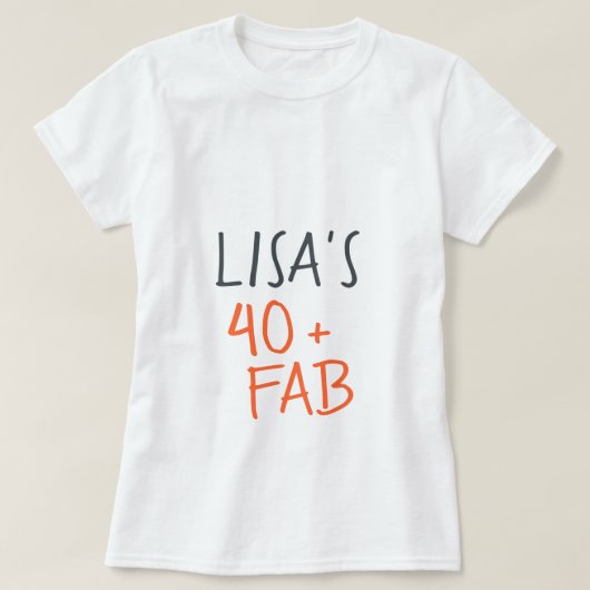 Modern Stijlvol Sinaasappel 40 Fantastische feestd T-shirt (Design voorkant)