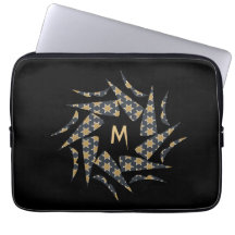Modern stijlvol Star Pattern Monogram personaliser