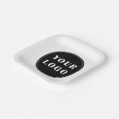 Modern, stijlvol, stijlvol en papieren bordje (Gebogen)