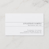 Modern stijlvol strak design wit effen trending visitekaartje (Voorkant)