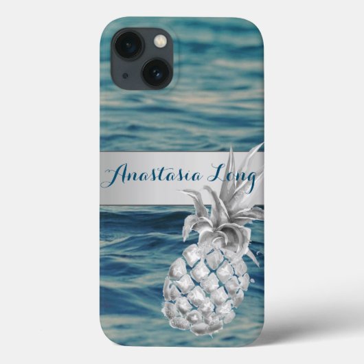 Modern Stijlvol, strand, zie, ananas Case-Mate iPhone Case (Achterkant)