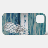 Modern Stijlvol, strand, zie, ananas Case-Mate iPhone Case (Achterkant (horizontaal))