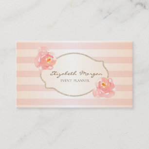 Modern stijlvol striped, Gold Lijst, Rozen Visitekaartje