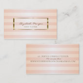 Modern stijlvol striped, Gold Lijst Visitekaartje (Voorkant / Achterkant)