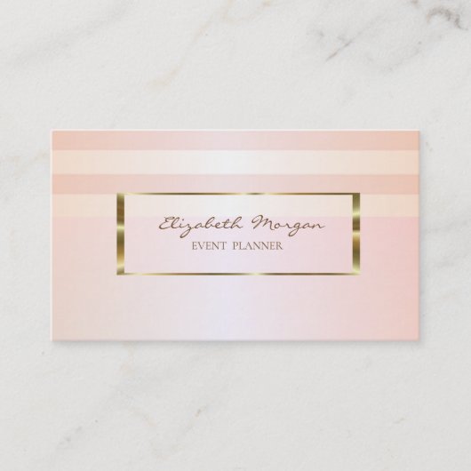 Modern stijlvol striped, Gold Lijst Visitekaartje (Voorkant)