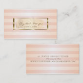 Modern stijlvol striped, penseellijn, Gold Lijst Visitekaartje (Voorkant / Achterkant)