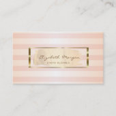 Modern stijlvol striped, penseellijn, Gold Lijst Visitekaartje (Voorkant)