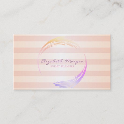 Modern stijlvol striped visitekaartje (Voorkant)