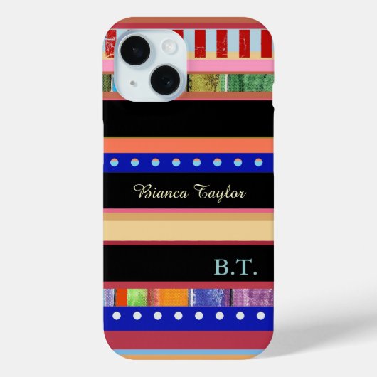 Modern & Stijlvol Stripes . om naam toe te voegen Case-Mate iPhone Case (Achterkant)