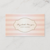 Modern stijlvol strips, Gold Glitter Lijst Visitekaartje (Voorkant)