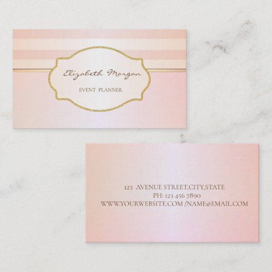 Modern stijlvol strips, Lijst Visitekaartje (Voorkant / Achterkant)