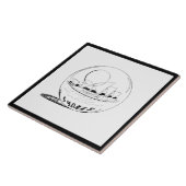 Modern stijlvol Sydney Sity Black White Tegeltje (Zijkant)