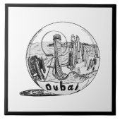 Modern stijlvol Sydney Sity Black White Tegeltje (Voorkant)