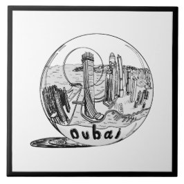 Modern stijlvol Sydney Sity Black White Tegeltje