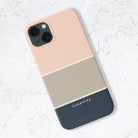 Modern stijlvol tapatroon Case-Mate iPhone case<br><div class="desc">Pas dit moderne minimalistische kleurenblok met streepjes aan in de iPhone-draagtas van het Patroon. Voeg jouw naam,  monogram of initialen toe.</div>