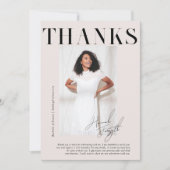 Modern stijlvol tijdschrift | Afstuderen Foto Bedankkaart (Voorkant)