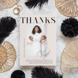 Modern stijlvol tijdschrift | Afstuderen Foto Bedankkaart