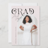 Modern stijlvol tijdschrift | Afstuderen fotofeest Kaart (Voorkant)