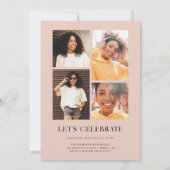 Modern stijlvol tijdschrift | Afstuderen fotofeest Kaart (Achterkant)