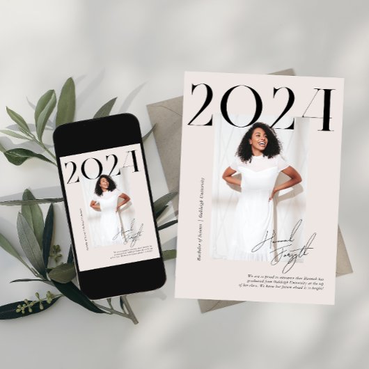 Modern stijlvol tijdschrift | Afstuderen fotofeest Kaart