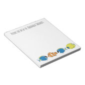 Modern stijlvol tropisch visleven notitieblok (Schuin)