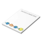 Modern stijlvol tropisch visleven notitieblok (Linkerzijde)