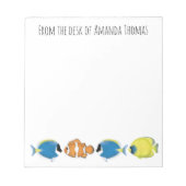 Modern stijlvol tropisch visleven notitieblok (Voorkant)