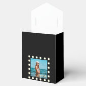 Modern stijlvol, uniek zwart vierkant foto-Lijst Bedankdoosjes (Geopend)