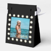 Modern stijlvol, uniek zwart vierkant foto-Lijst Bedankdoosjes (Achterkant)