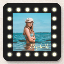 Modern stijlvol, uniek zwart vierkant foto-Lijst Bier Onderzetter