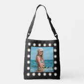 Modern stijlvol, uniek zwart vierkant foto-Lijst Crossbody Tas (Achterkant)