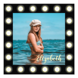 Modern stijlvol, uniek zwart vierkant foto-Lijst Foto Afdruk