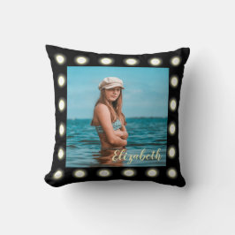 Modern stijlvol, uniek zwart vierkant foto-Lijst Kussen