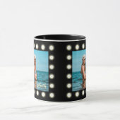 Modern stijlvol, uniek zwart vierkant foto-Lijst Mok (Midden)