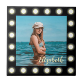 Modern stijlvol, uniek zwart vierkant foto-Lijst Tegeltje