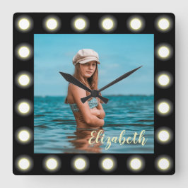 Modern stijlvol, uniek zwart vierkant foto-Lijst Vierkante Klok