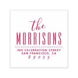 Modern stijlvol, veelvoudig script naam retouradre  zelfinktende stempel