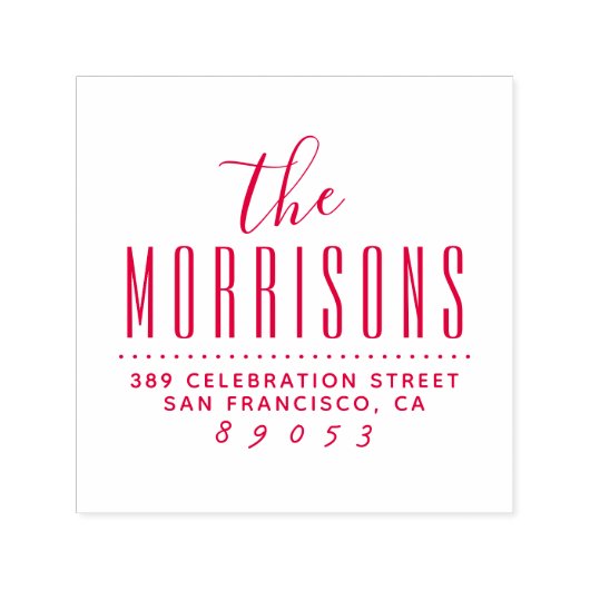 Modern stijlvol, veelvoudig script naam retouradre  zelfinktende stempel (Design)