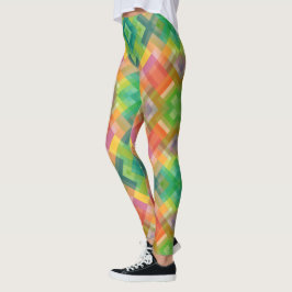 Modern stijlvol vierkant driehoekspatroon leggings