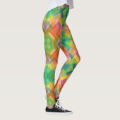 Modern stijlvol vierkant driehoekspatroon leggings (Rechts)