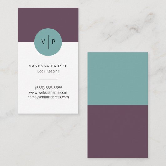 Modern Stijlvol Visitekaartje nr.2 (Voorkant / Achterkant)