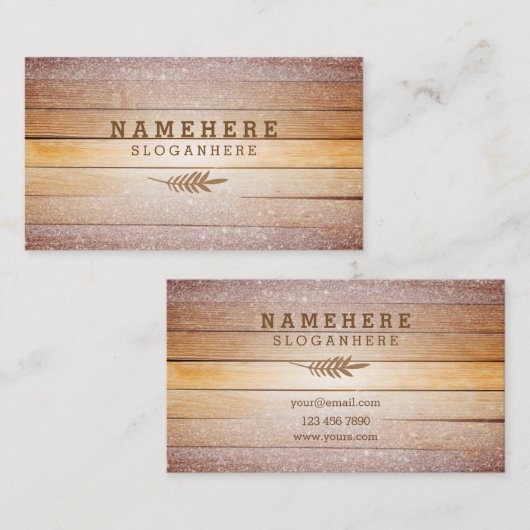 Modern stijlvol Visitekaartje van glitter (Voorkant / Achterkant)