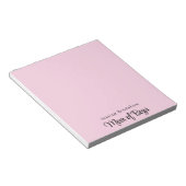 Modern stijlvol voor moeder roze notitieblok (Schuin)
