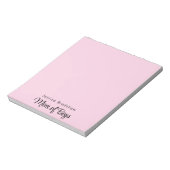 Modern stijlvol voor moeder roze notitieblok (Linkerzijde)
