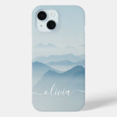 Modern Stijlvol Waterverf Monogram Case-Mate iPhone Case (Achterkant)