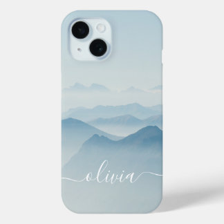 Modern Stijlvol Waterverf Monogram iPhone 15 Case